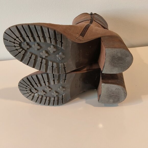 Napoleoni  Brown Suede And Leather Boots Made in Italy Size  37 - Picture 4 of 9